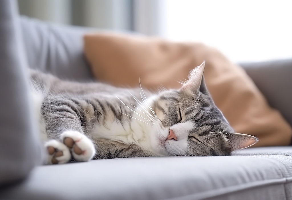 Cat and Koi Lounge in Las Vegas — cozy cat lounge with koi pond